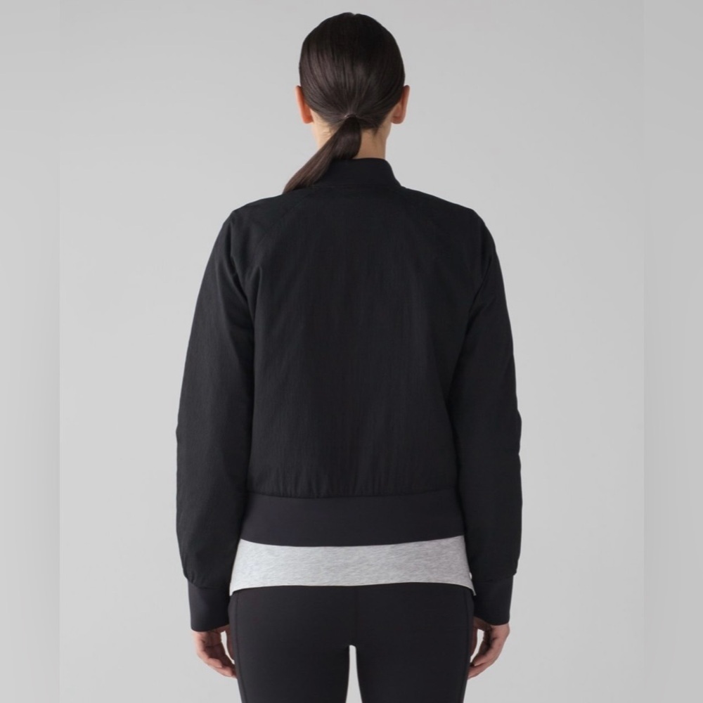 Lululemon Non Stop Bomber Reversible Jacket First Release in Black Size 4 Coat - Picture 3 of 12